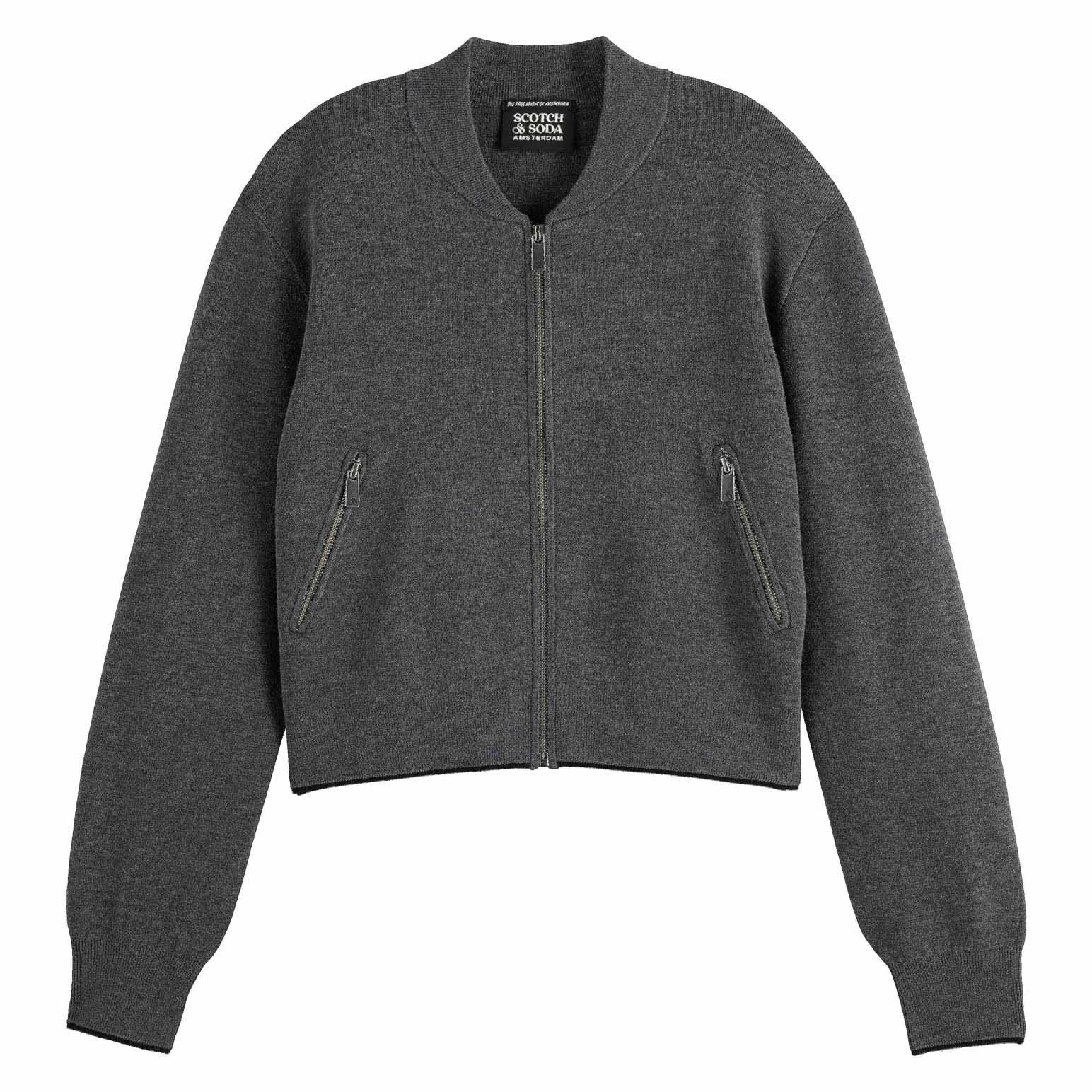 Scotch & Soda Compact Knitted Cropped Bomber